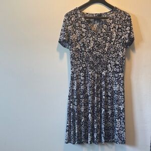 Maggy London Navy and White Floral Mini Dress